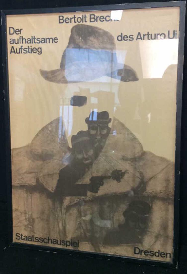 Vintage Bertolt Brecht Dresden Exhibit Poster Framed (1 of 9)