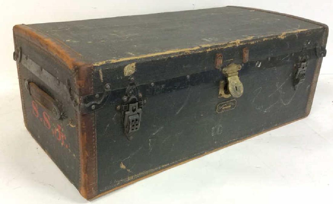 Antique Canvas Leather Auto Trunk from 1920's Auto (1 of 10)