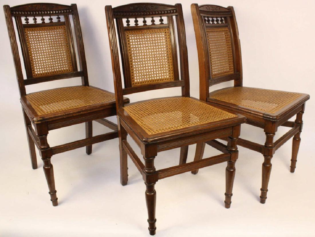 6 Cane Seat Mahogany side chairs with Fluted Legs (1 of 8)