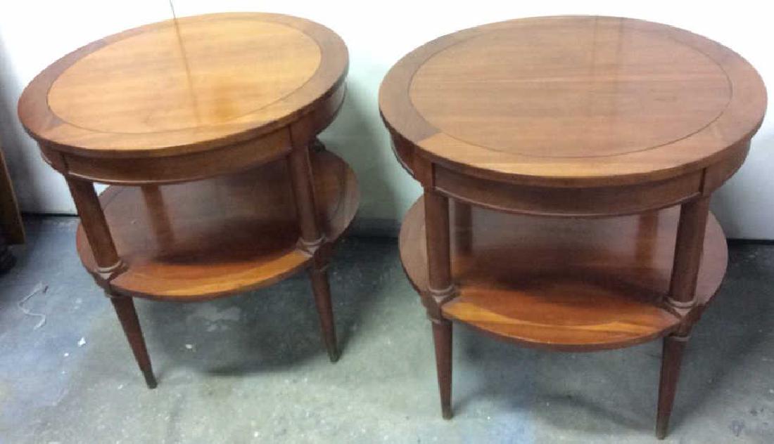 Pair  Circular Mahogany End TablesTables (1 of 5)