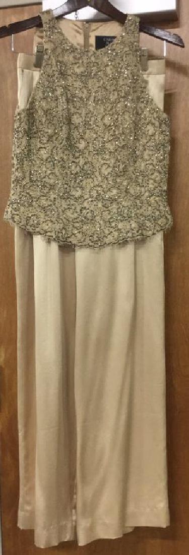 Women's Designer Carmen Marc Valvo 2-Piece Beaded (1 of 10)