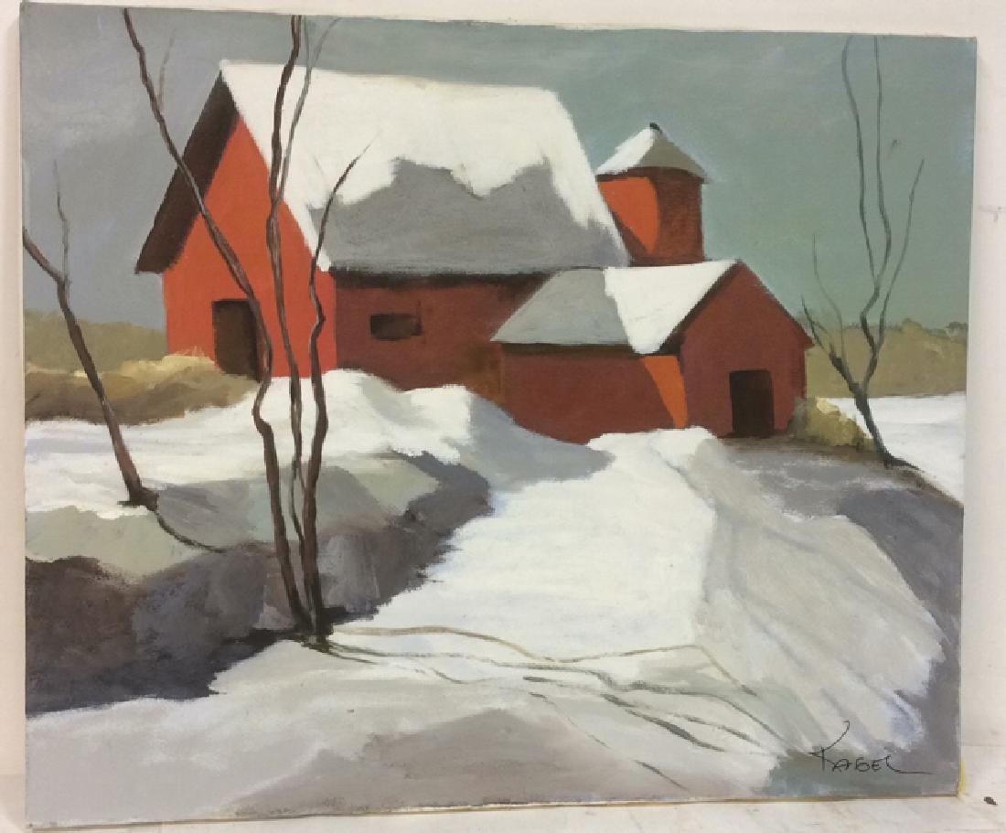 Vintage Acrylic On Canvas (1 of 9)