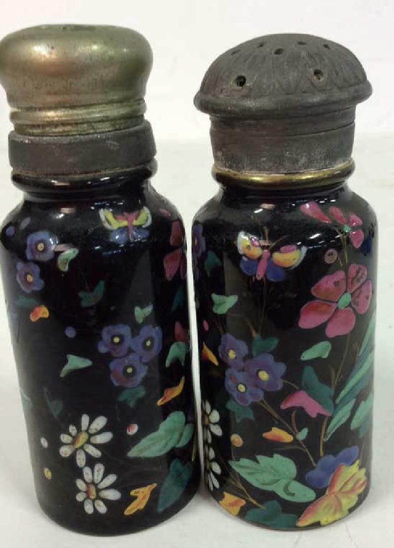 Antique Pair Enameled Lidded Jars (1 of 9)