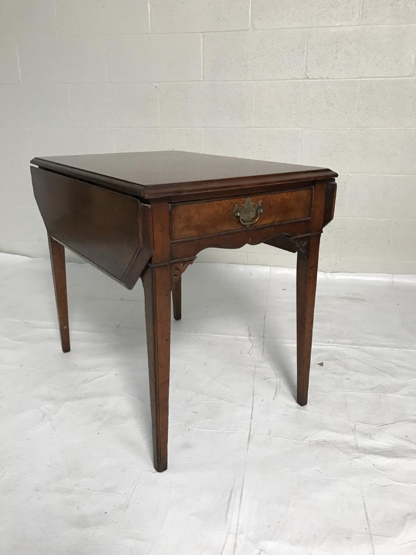 Chippendale style dropleaf table with single drawe (1 of 9)