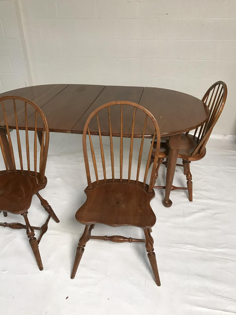 Oval dining table with 3 windsor chairs (1 of 9)