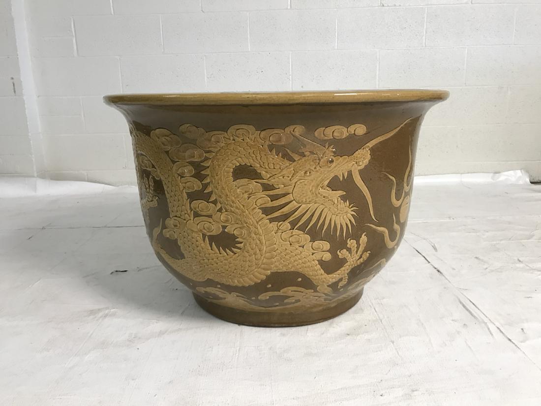 Massive asian ceramic planter (1 of 8)
