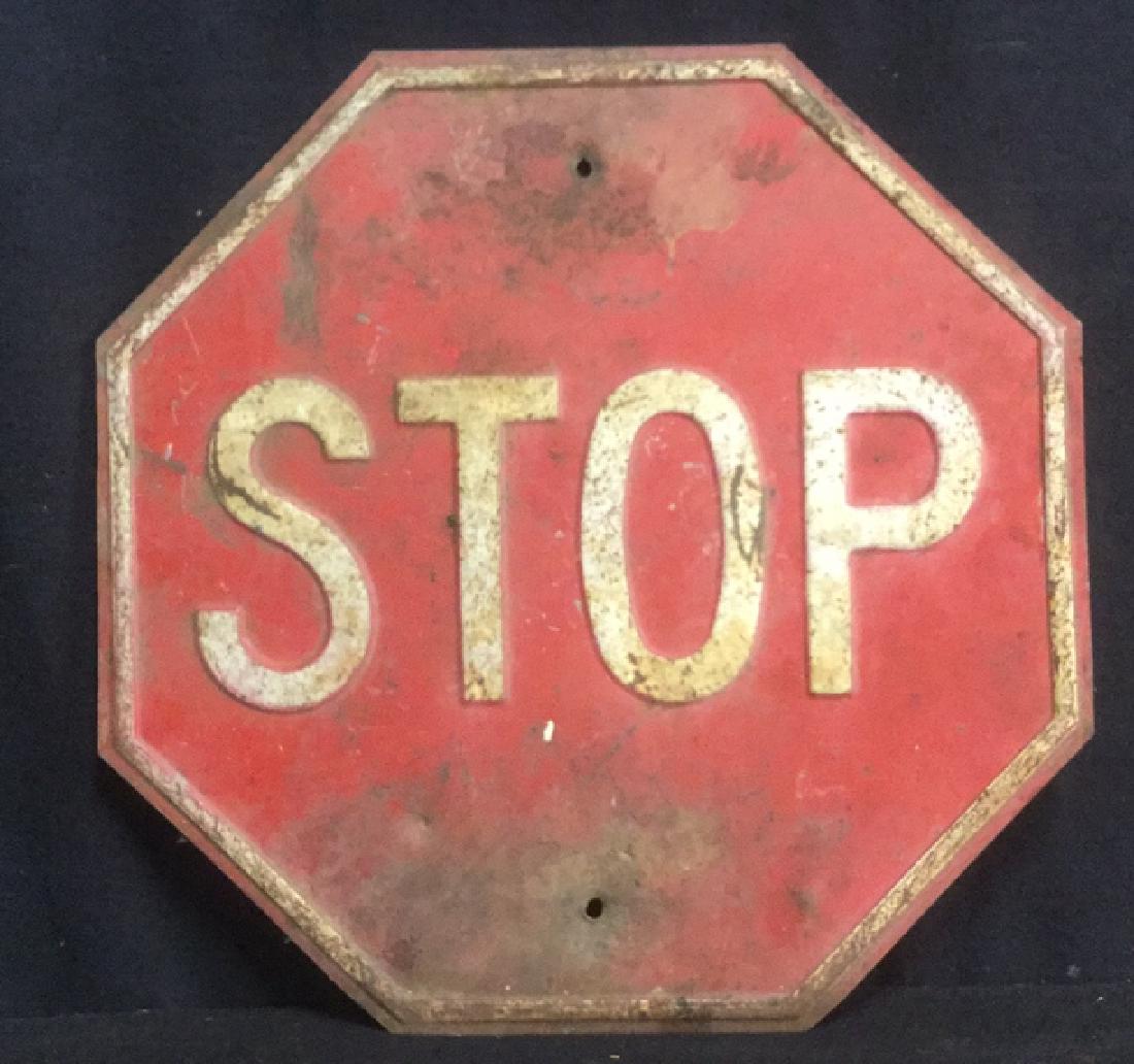 Vintage Industrial Stop Sign (1 of 10)