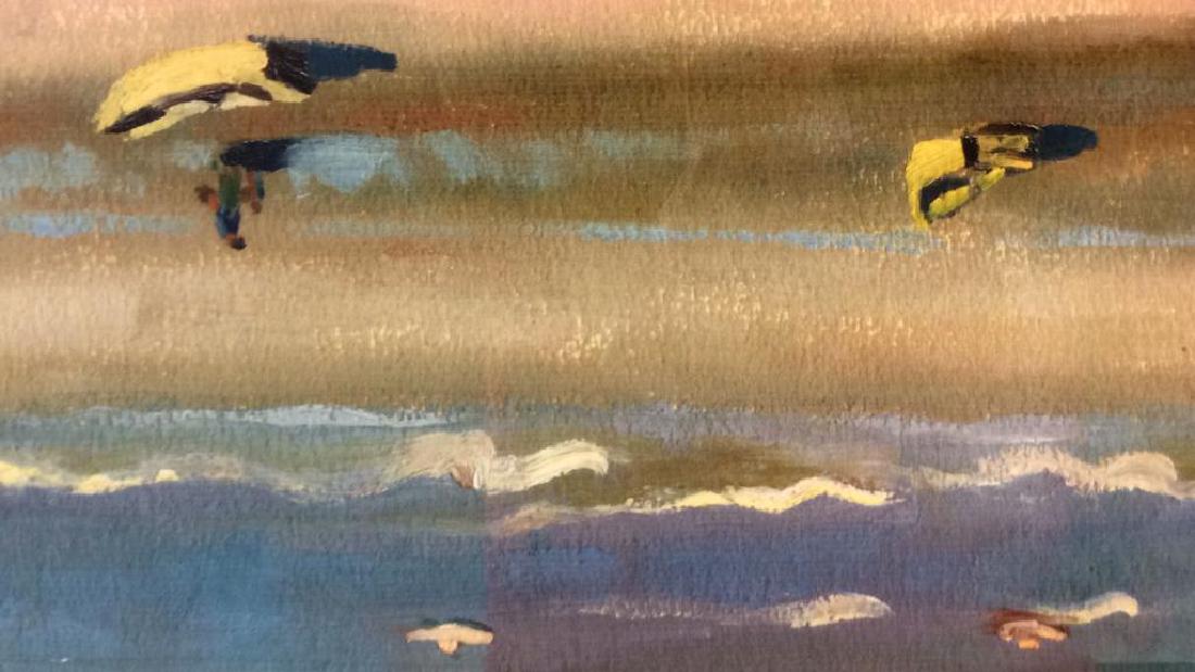 Signed Beach Scene Watercolor 1977 (1 of 10)