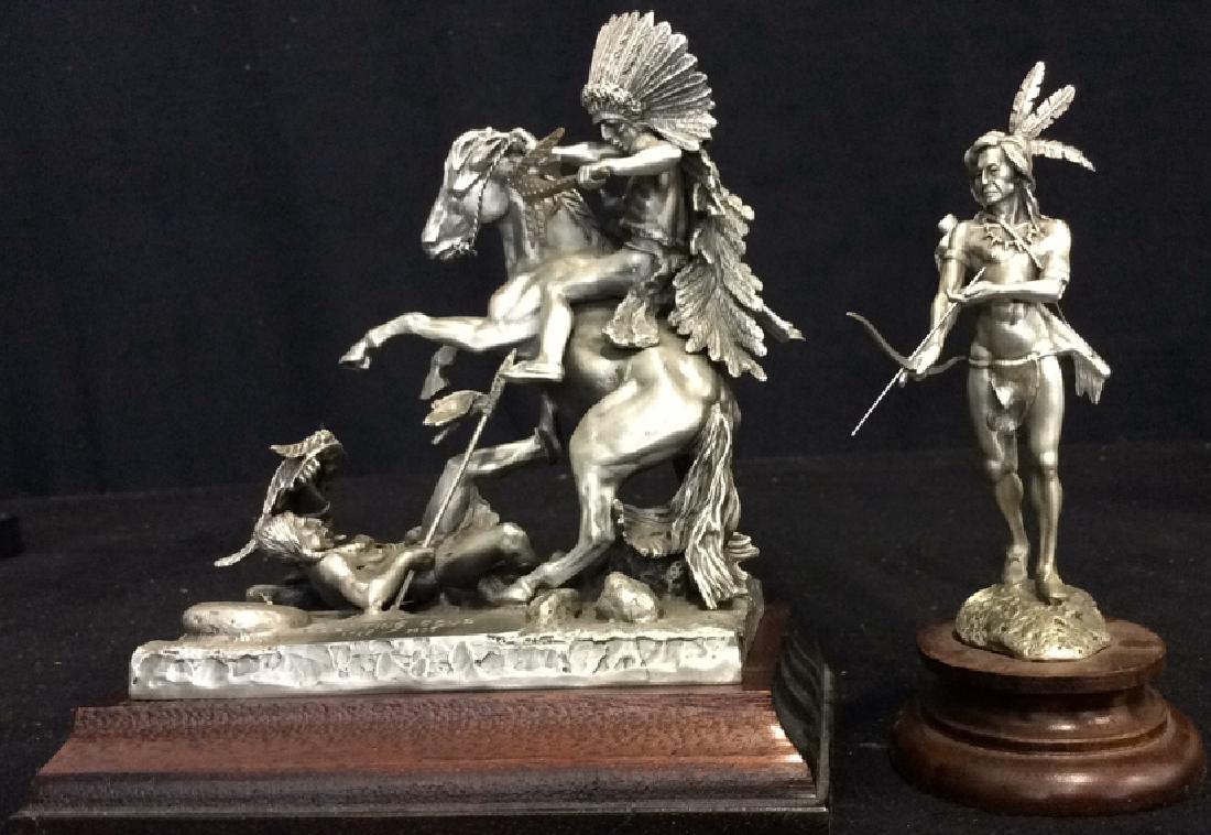 Group of 2 Native American Pewter Sculptures (1 of 10)