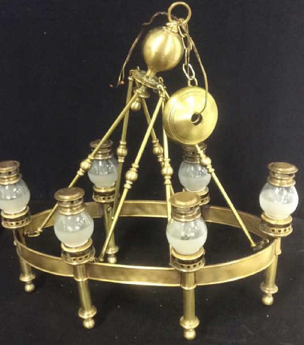 6 Light Gas Lamp Style Metal Chandelier (1 of 10)