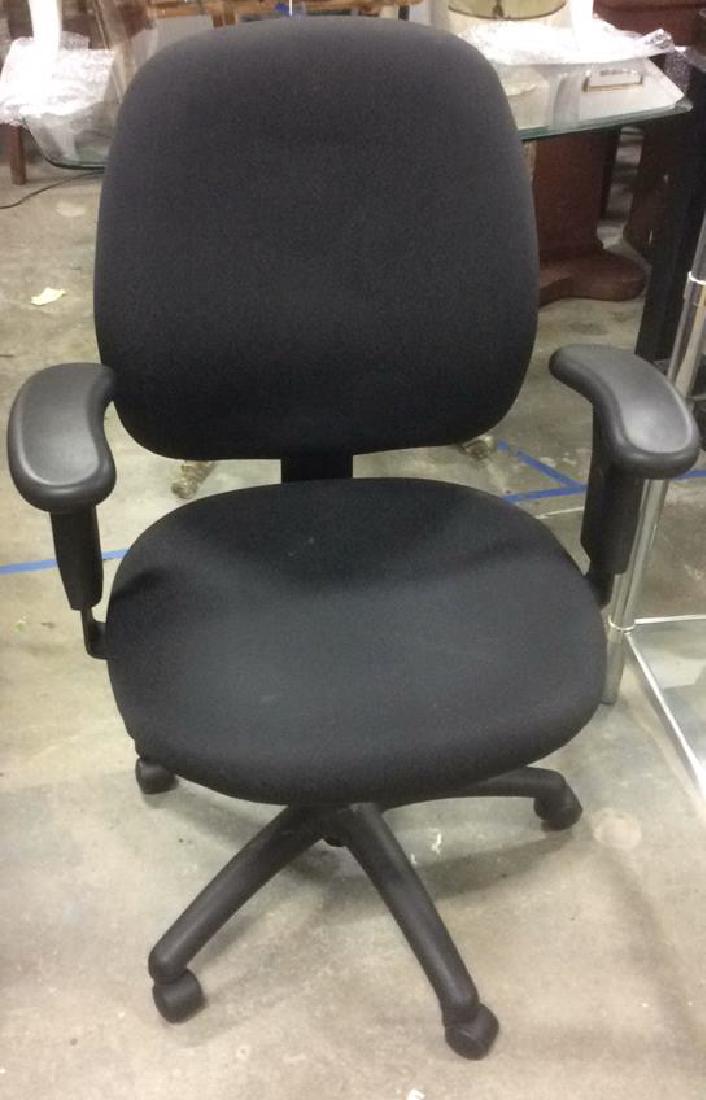 Wheeled Black Desk Chair (1 of 8)