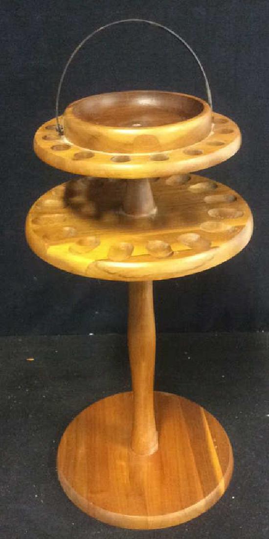Vintage Walnut Pipe Stand (1 of 7)