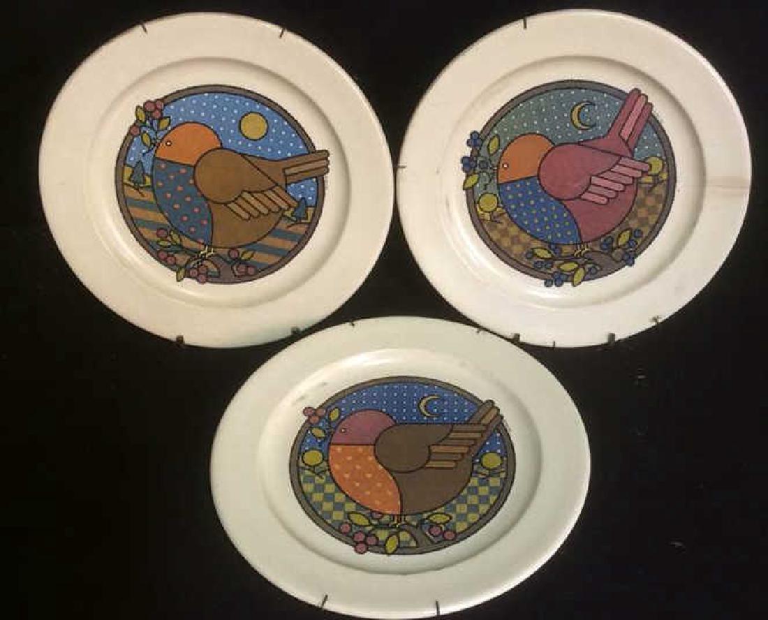 Group 3 Vintage Bird Motif Plates (1 of 10)