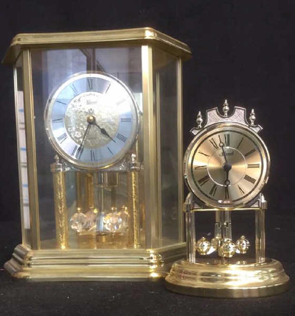 Group Lot Two Hermle Table Top Clocks (1 of 9)