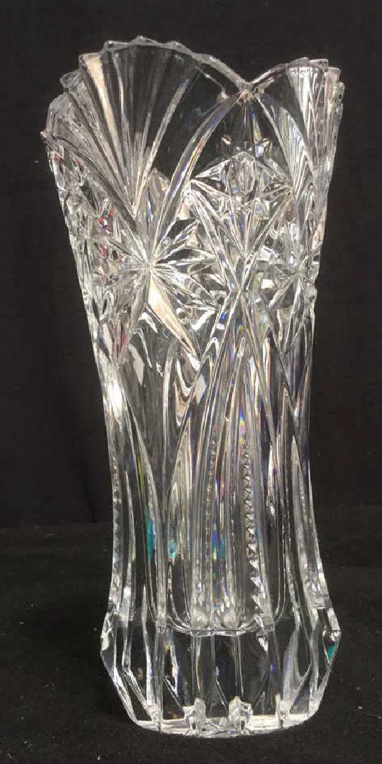 Clear Cut Crystal Vase with Star and Fan Pattern (1 of 8)