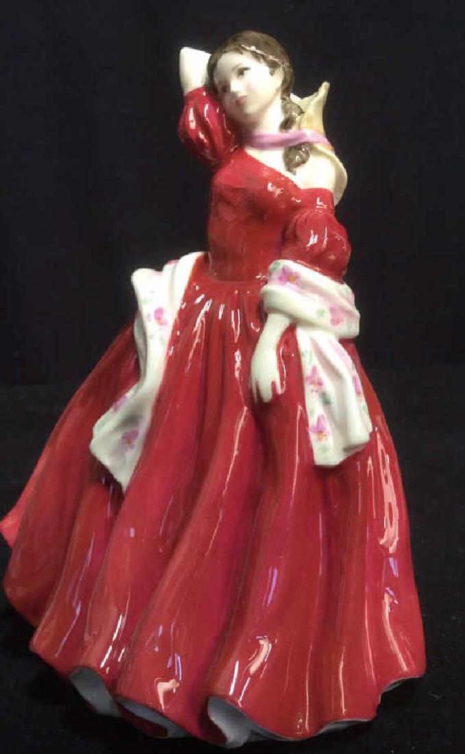 Royal Doulton Hand Painted Ellen Figurine: Royal Doulton Bone China Figurine 'Ellen' HN 4231; measures approx 8 1/2 inches high and approx 6 inches wide. Property of Scarsdale estate. Royal Doulton Ellen Collectible