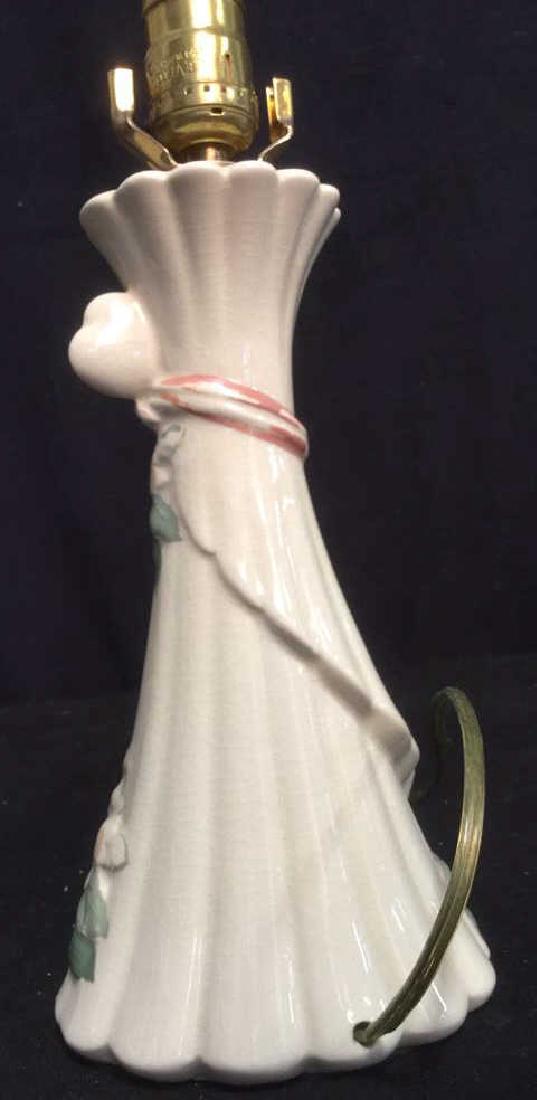 Antique Draped Wrap Around Flowered Table Lamp (1 of 8)