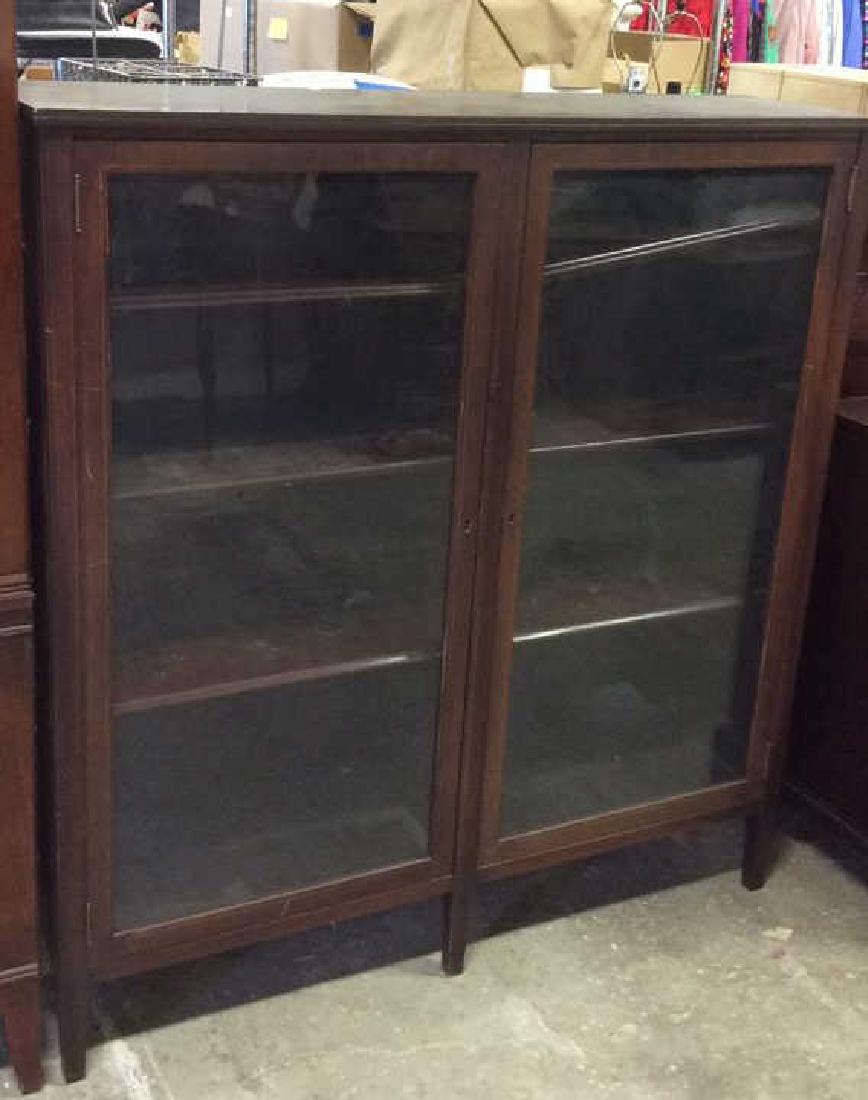 Vintage Mahogany 2 Door Glass Cabinet (1 of 10)