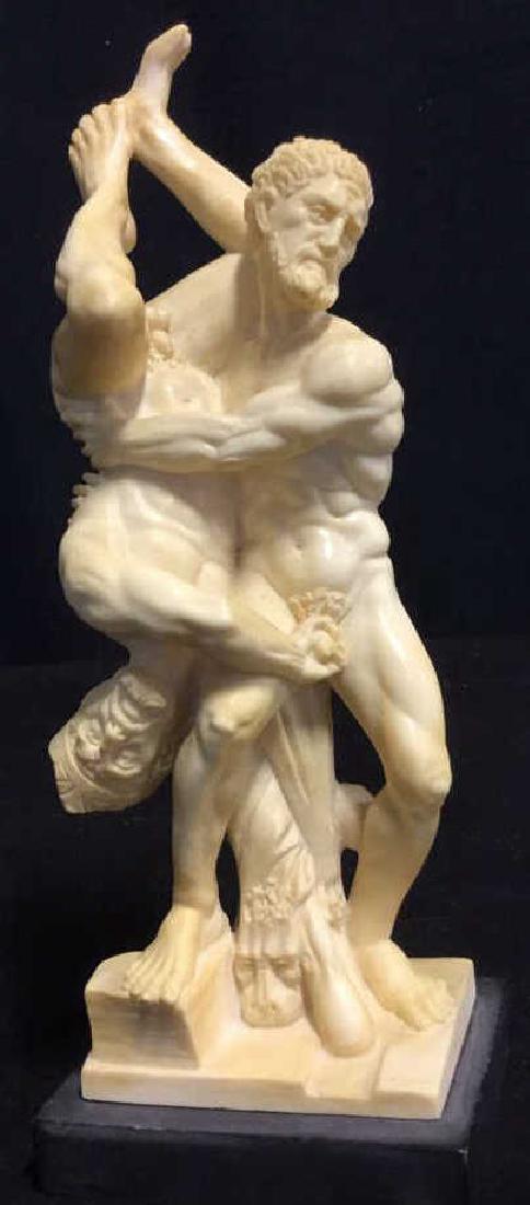 A. Santini Signed Carved Sculpture Two Male Nudes (1 of 10)