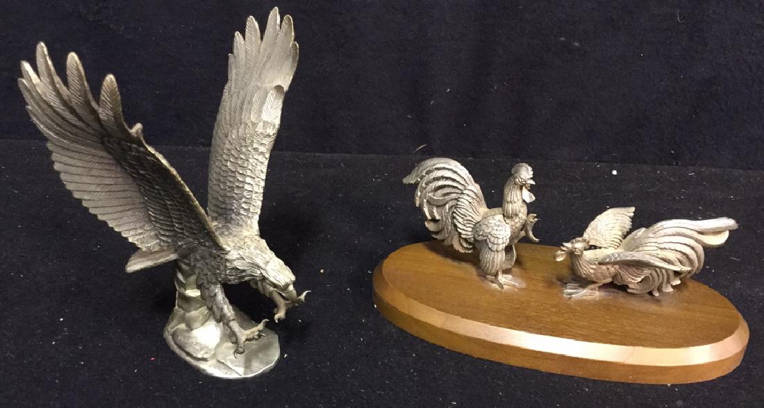 Pewter Bird Figurines 2 pewter figurines, one of eagle (1 of 10)