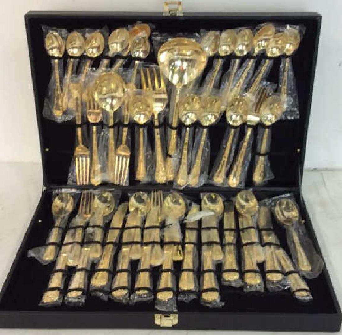 Like New Vermeile Flatware Service for 12 Gold ware (1 of 11)