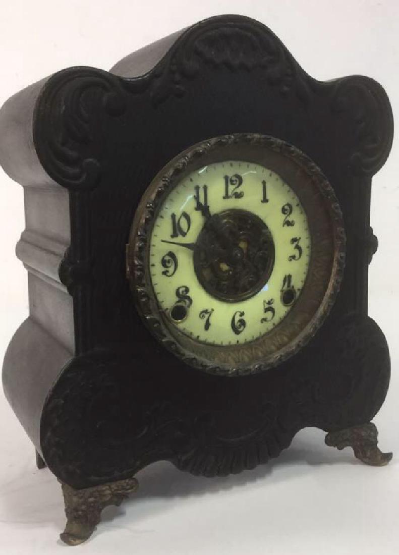 Antique Victorian Leather Case Keywound Clock (1 of 10)