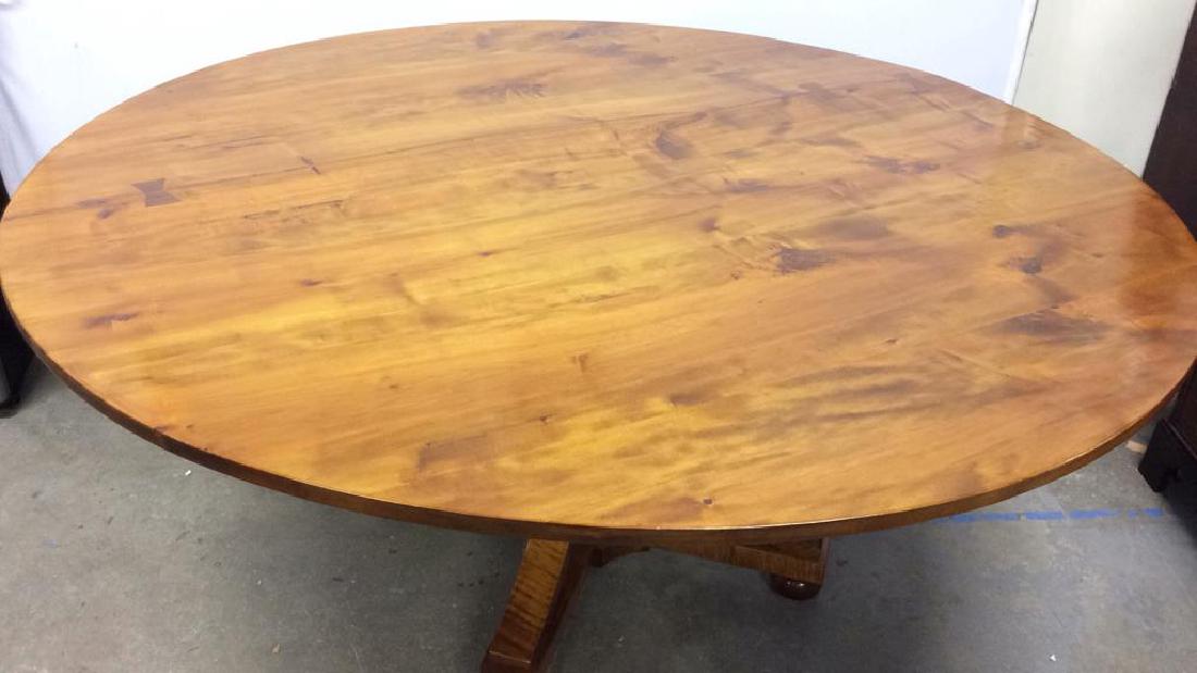 Custom Tigers Eye Maple Round Dining Table (1 of 16)