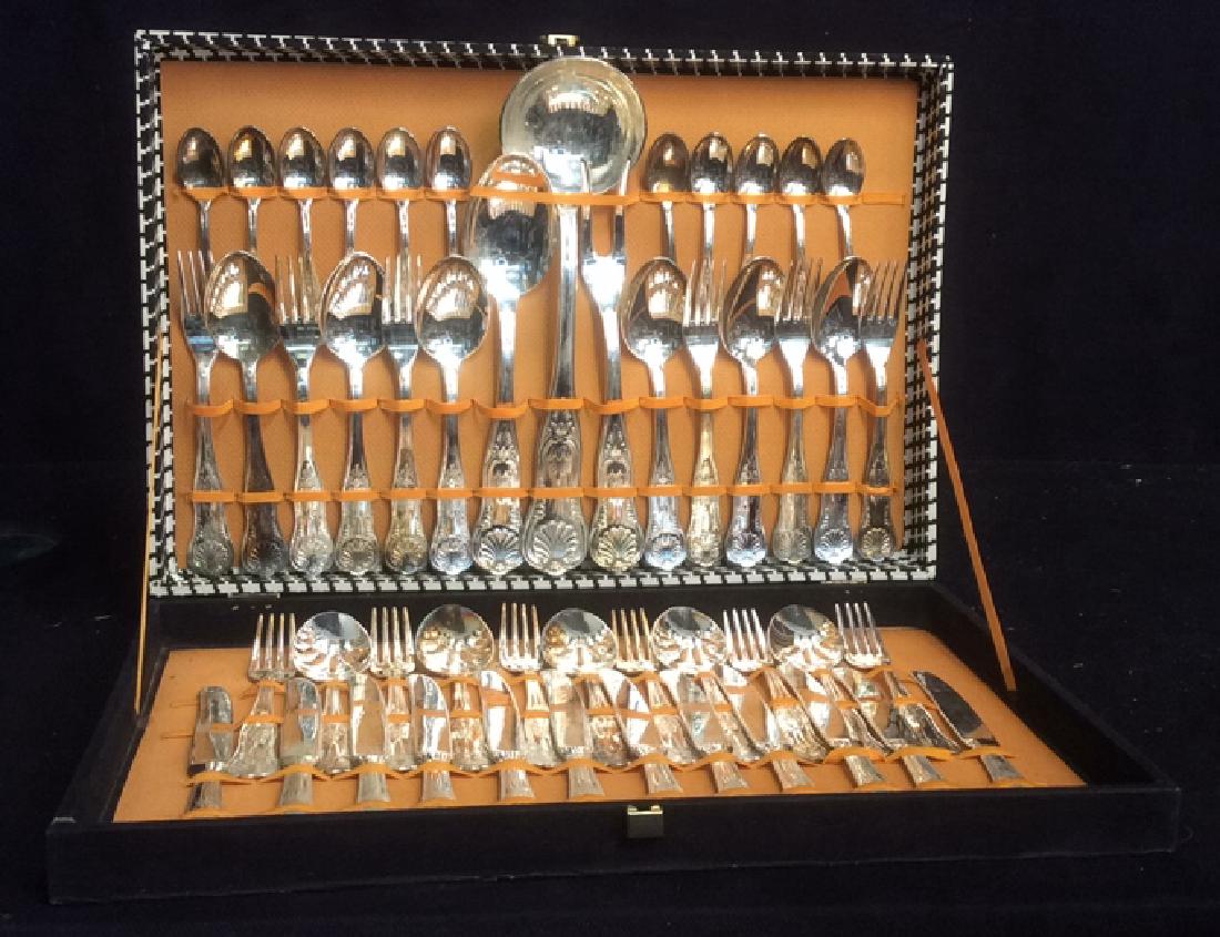 48 Pc AP Silver Plate Cutlery w Box Kings Pattern (1 of 10)