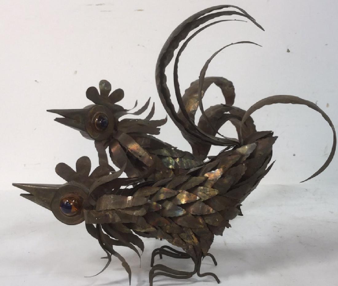 Pair of Mid Century Brutalist Rooster Sculptures (1 of 10)