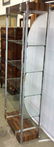 Wood Chrome Glass Etagere