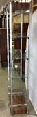 Wood Chrome Glass Etagere - 2
