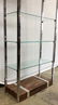 Wood Chrome Glass Etagere - 6