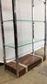 Wood Chrome Glass Etagere - 7
