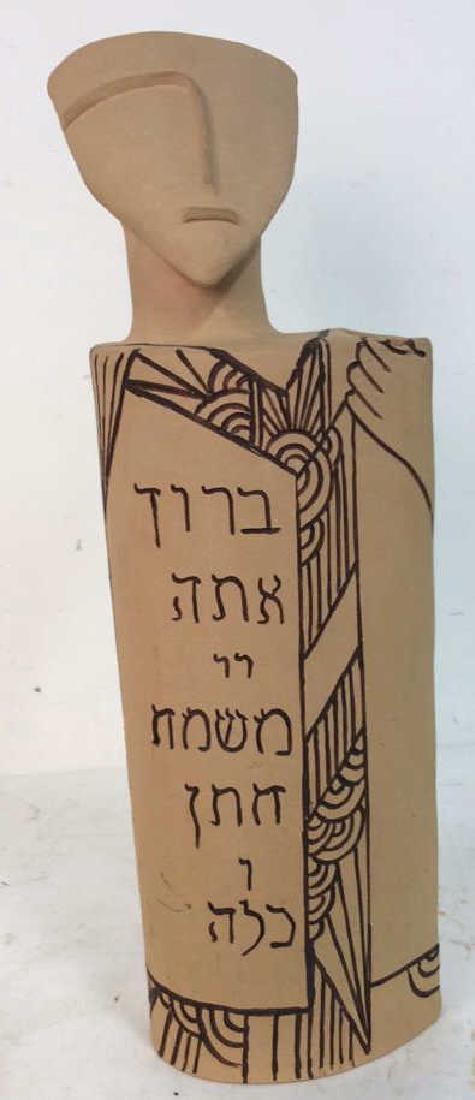 Israeli Signed Contemporary Clay Figural Sculptyre (1 of 10)