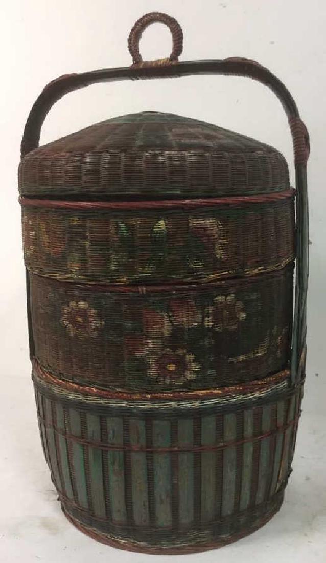 Vintage Asian Accessory Chinese Weeding Basket (1 of 10)