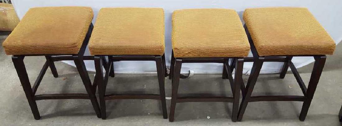 Set of Four Pier 1 Imports Stools: Set of Four Pier 1Imports Stools, bar stool, straight legs, made exclusively for pier 1 imports, upholstered seat, made in Italy, measures 24 inches high by 15 inches square