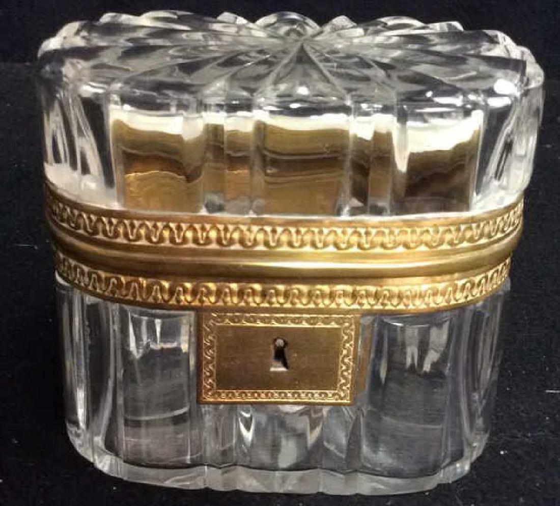 Antique French Crystal Gilt Bronze Hinged box (1 of 11)