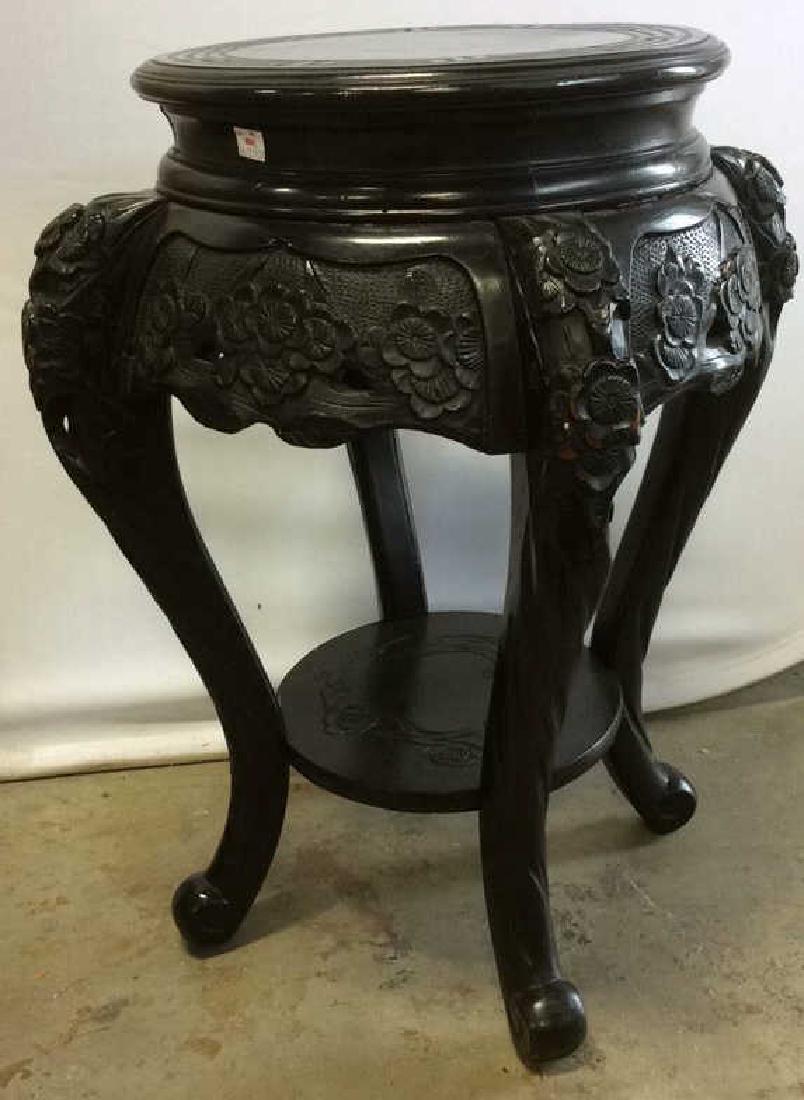 Ornately Carved Japanese Side Table