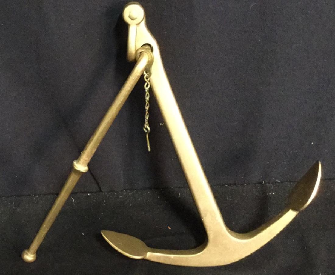 Maritime Antique Brass Fisherman Style Anchor (1 of 10)