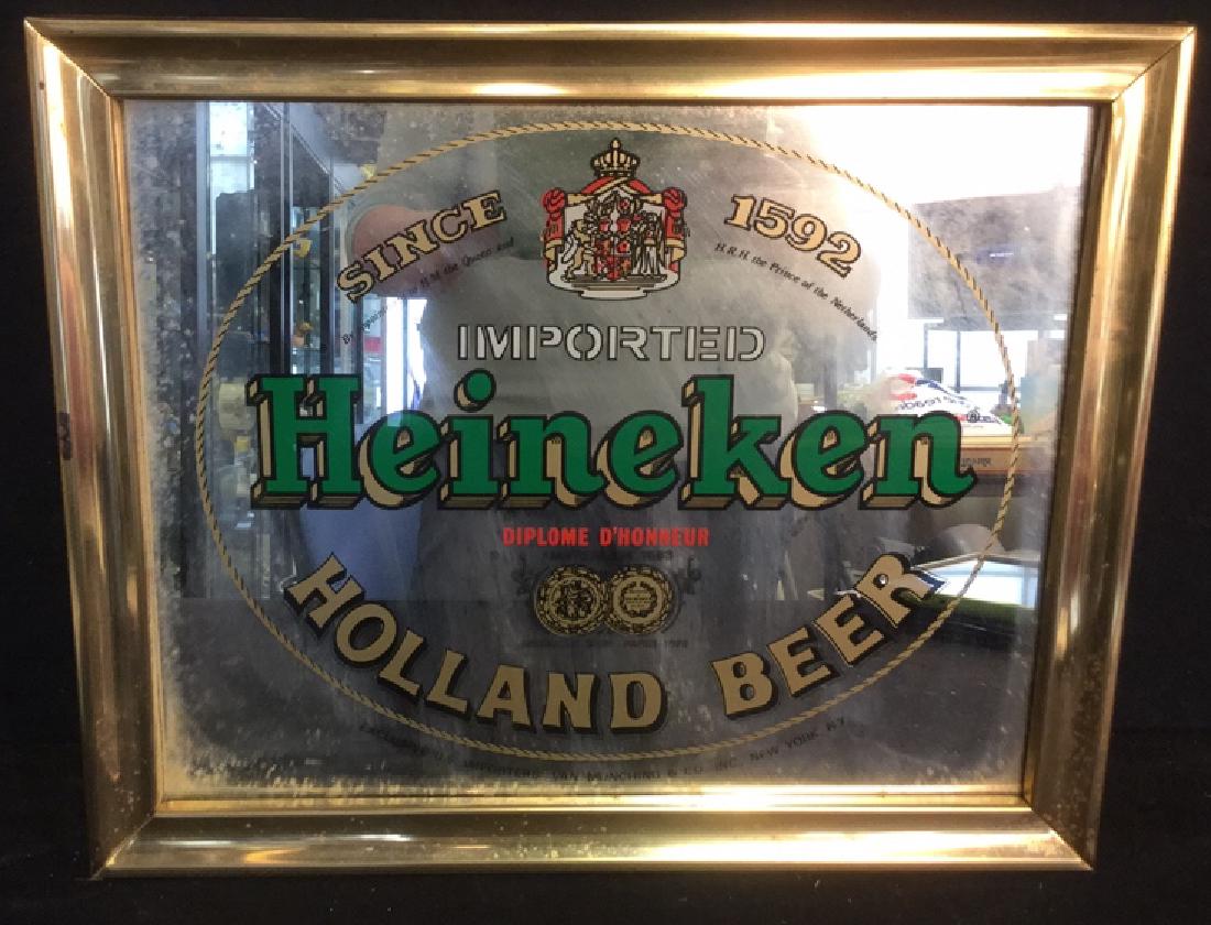 Vintage Mirrored Heineken Framed Advertisement (1 of 6)
