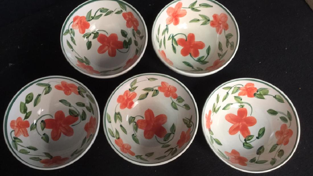 Group 5 Hand Painted Matched Soup Cereal Bowls (1 of 6)