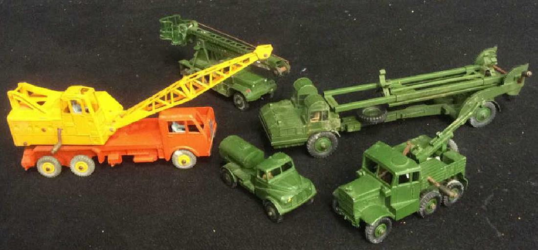Group Lot 5 Dinky Metal Toy Military Trucks Crane (1 of 6)