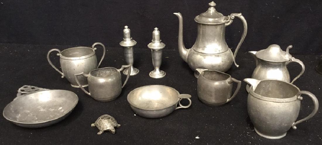 Group Lot Vintage Pewter Tabletops (1 of 8)