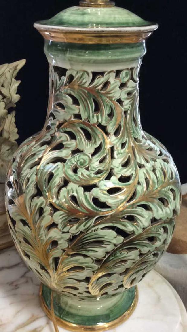 Italian Porcelain leaf Lamp (1 of 8)