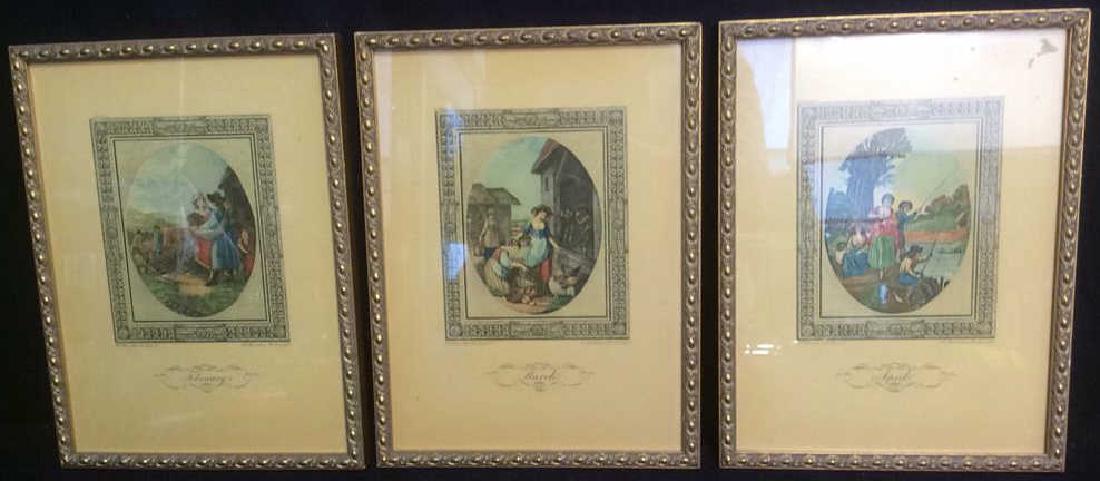 Group Lot of 3 Framed Vintage Prints (1 of 10)