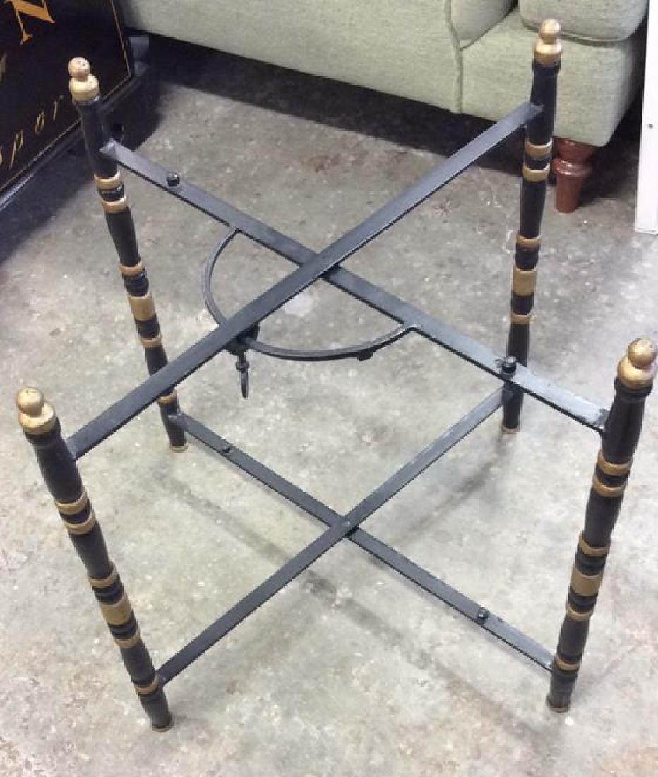 Painted Black Gold Iron Tray Stand (1 of 6)
