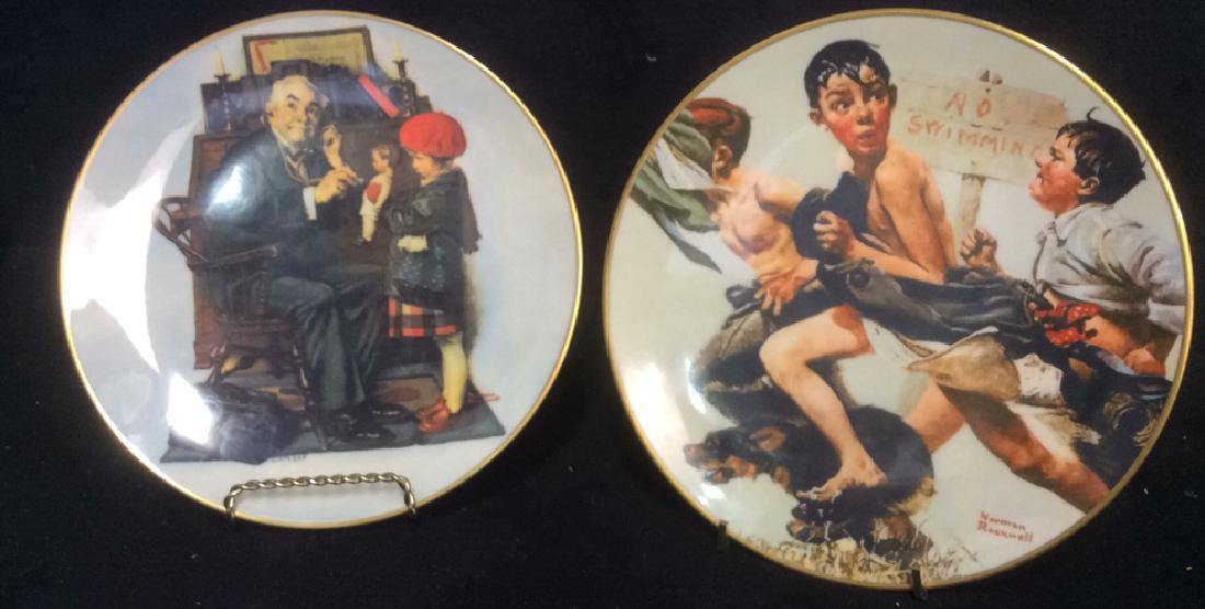 Group Lot 2 Norman Rockwell Collectible Plates (1 of 7)