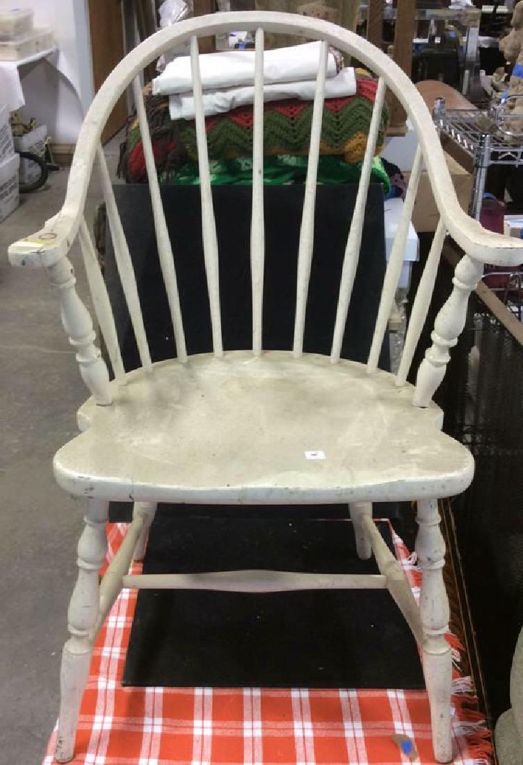 Painted White Child's Windsor Arm Chair (1 of 7)