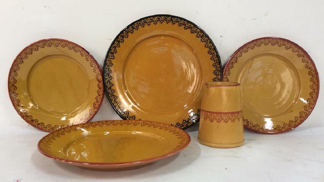 5 Piece Italian Pottery Platters (1 of 9)