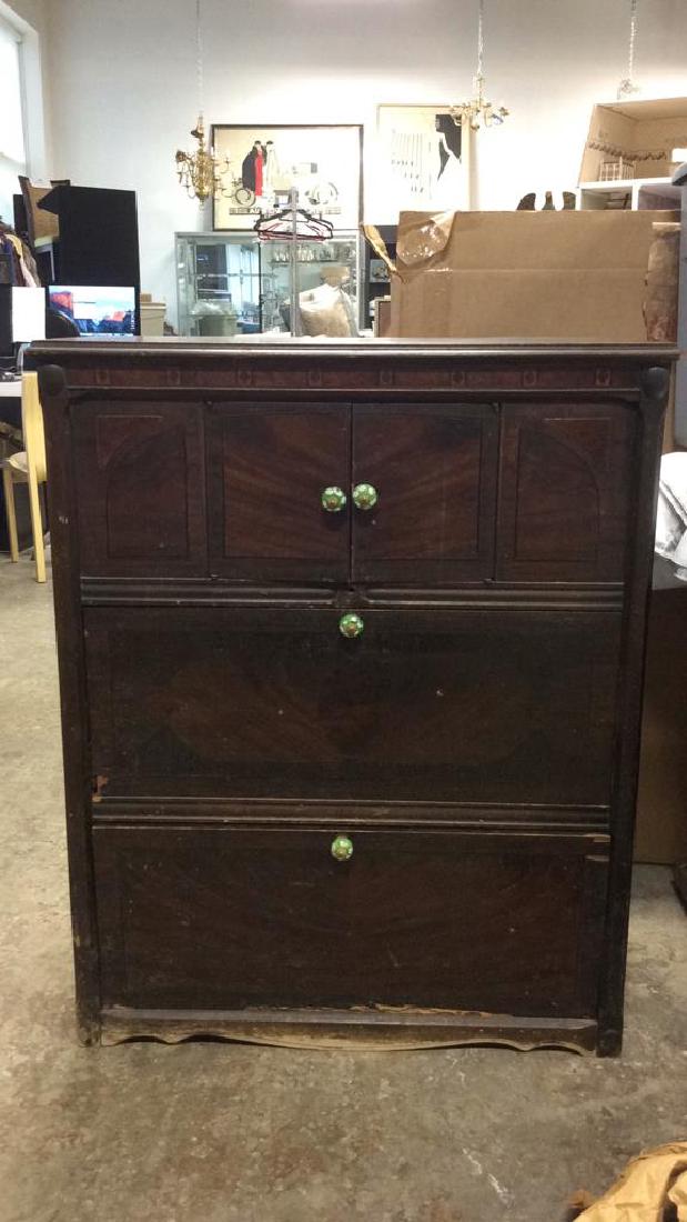 Antique Inlaid Mahogany Music Cabinet (1 of 7)